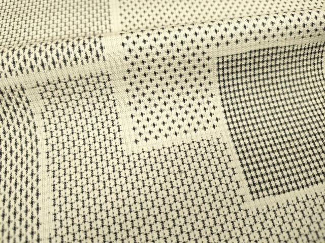 平和屋着物■上質な紬　幾何学文　正絹　逸品　DABF0716ya