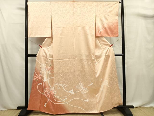 平和屋着物■訪問着　駒刺繍　結び紐文　暈し染め　正絹　逸品　DABF0720ya