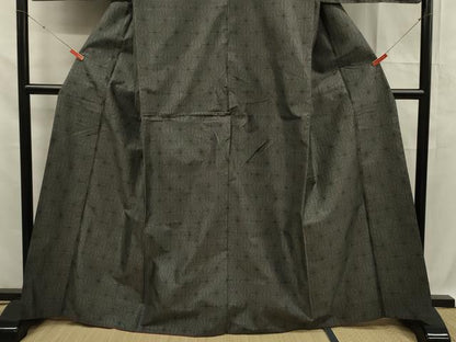平和屋着物■本場大島紬 9マルキ 麻の葉文様 正絹 逸品 DABF0724ya