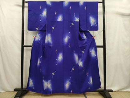 平和屋着物■上質な小紋 草花文 蛍暈し 正絹 逸品 DABF0725ya