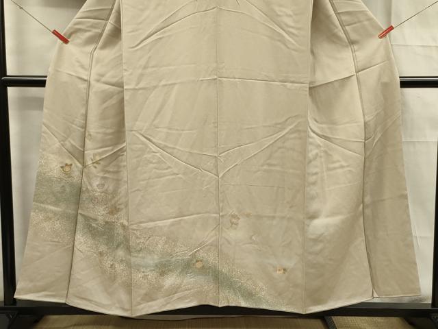 平和屋着物■訪問着 刺繍 草花文 金彩 正絹 逸品 DABF0728ya