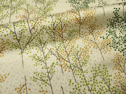 平和屋着物■上質な小紋　樹林文　正絹　逸品　DABF0730ya