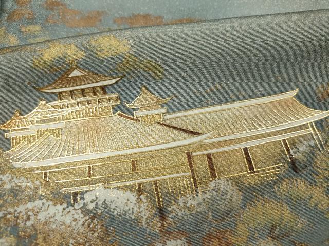平和屋着物■訪問着　風景文　暈し染め　金彩　正絹　逸品　DABF0734ya