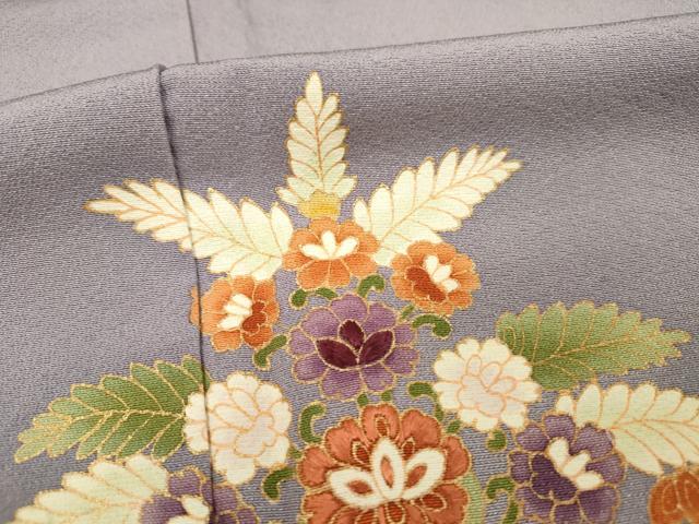 平和屋着物■訪問着 刺繍 花唐草文 金彩 正絹 逸品 DABF0741ya