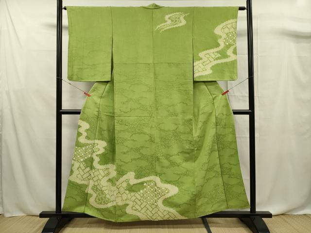 平和屋着物■訪問着 絞り 吉祥文 正絹 逸品 DABF0742ya