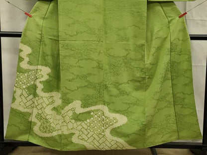 平和屋着物■訪問着 絞り 吉祥文 正絹 逸品 DABF0742ya