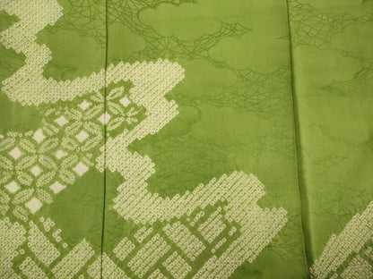 平和屋着物■訪問着 絞り 吉祥文 正絹 逸品 DABF0742ya