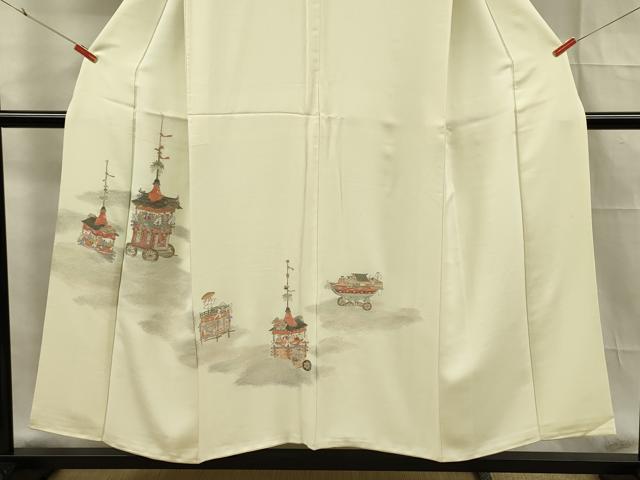 平和屋着物■訪問着 寿光織 人物風景文 金糸 正絹 逸品 DABF0743ya