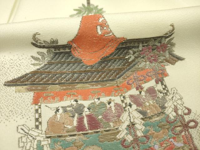 平和屋着物■訪問着 寿光織 人物風景文 金糸 正絹 逸品 DABF0743ya