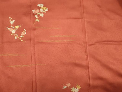 平和屋着物■訪問着 刺繍 枝梅文 金彩 正絹 逸品 DABF0750ya