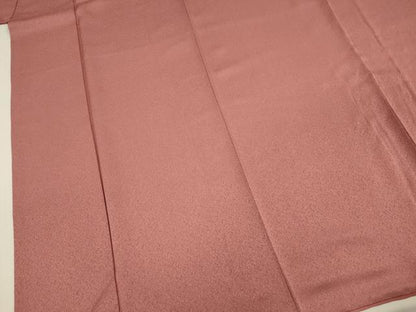 平和屋着物■上質な色無地　退紅色　正絹　逸品　DABF0751ya