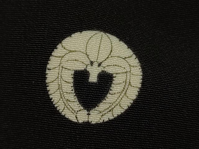 平和屋着物■豪華黒留袖　駒刺繍　絵巻花文　金彩　正絹　逸品　DABF0756ya