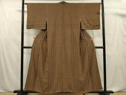 平和屋着物■上質な小紋　間道　正絹　逸品　DABF0759ya