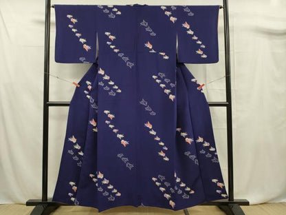 平和屋着物■上質な小紋　舞蝶文　金銀彩　正絹　逸品　DABF0771ya