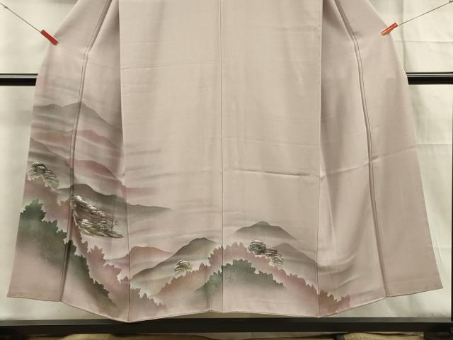 平和屋着物■訪問着　遠山文　暈し染め　正絹　逸品　DABF0772ya