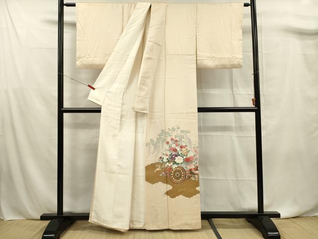 平和屋着物■豪華色留袖　作家物　花車文　金彩　正絹　逸品　DABF0774ya