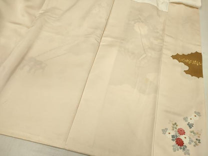 平和屋着物■豪華色留袖　作家物　花車文　金彩　正絹　逸品　DABF0774ya