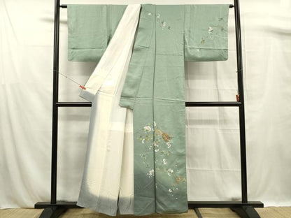平和屋着物■訪問着　楽器花文　暈し染め　金彩　正絹　逸品　DABF0779ya