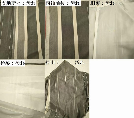平和屋着物■上質な紬　間道　正絹　逸品　DABF0780ya