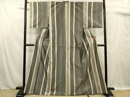 平和屋着物■上質な紬　間道　正絹　逸品　DABF0780ya
