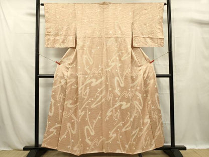 平和屋着物■上質な小紋　絞り　幾何学文様　正絹　逸品　DABF0781ya