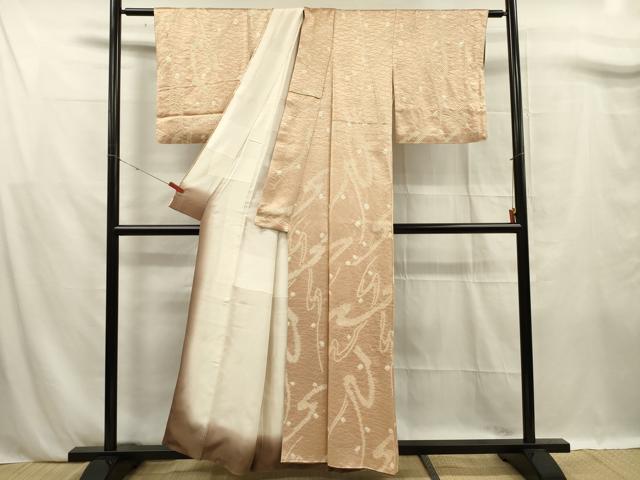 平和屋着物■上質な小紋　絞り　幾何学文様　正絹　逸品　DABF0781ya