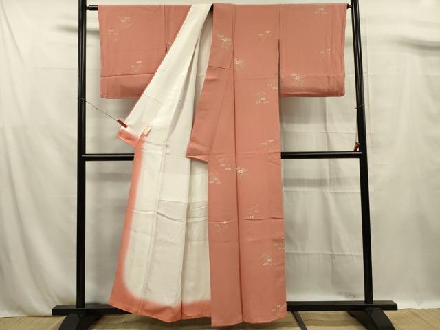 平和屋着物■上質な小紋　草花文　正絹　逸品　DABF0782ya