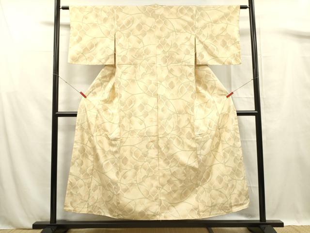 平和屋着物■本場大島紬　唐草文　正絹　逸品　DABF0783ya