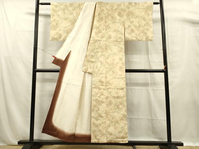 平和屋着物■本場大島紬　唐草文　正絹　逸品　DABF0783ya