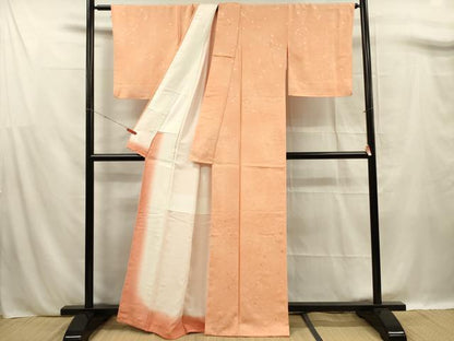 平和屋着物■上質な小紋　亀甲地紋　暈し染め　正絹　逸品　DABF0789ya