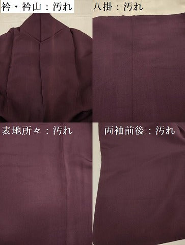 平和屋着物■上質な色無地　似せ紫色　正絹　逸品　DABF0797ya