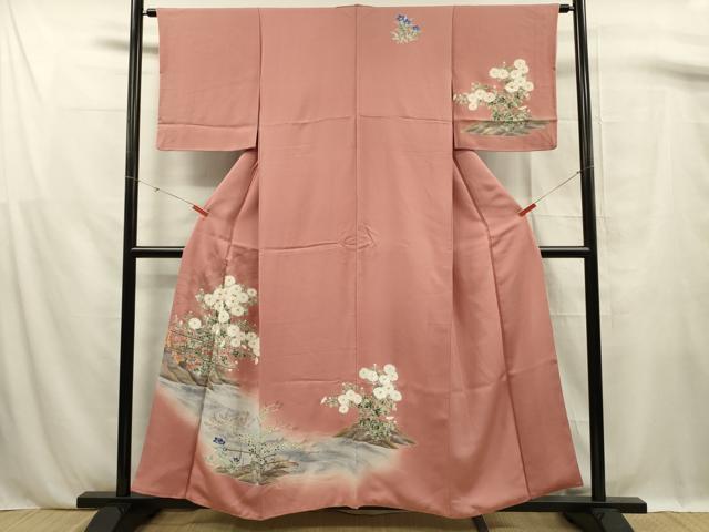 平和屋着物■訪問着　草花文　暈し染め　小田急百貨店扱い　正絹　逸品　DABF0798ya