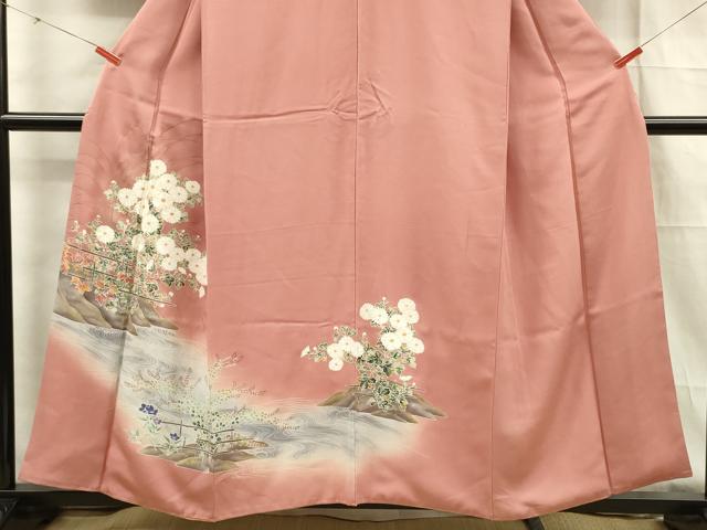 平和屋着物■訪問着　草花文　暈し染め　小田急百貨店扱い　正絹　逸品　DABF0798ya