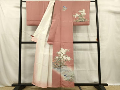 平和屋着物■訪問着　草花文　暈し染め　小田急百貨店扱い　正絹　逸品　DABF0798ya
