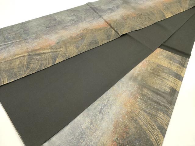 平和屋着物◎六通柄袋帯　手漉和紙　金彩　正絹　逸品　DABF0831ya