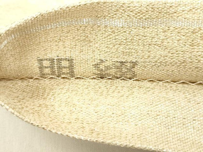 平和屋着物◎明綴れ　太鼓柄袋帯　道長文　プラチナ箔　正絹　逸品　DABF0846ya