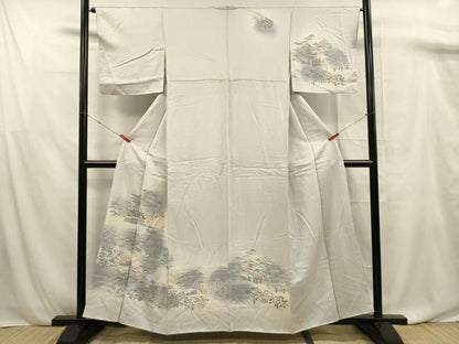 平和屋着物■訪問着 風景文 暈し染め 正絹 逸品 DABF0869ya
