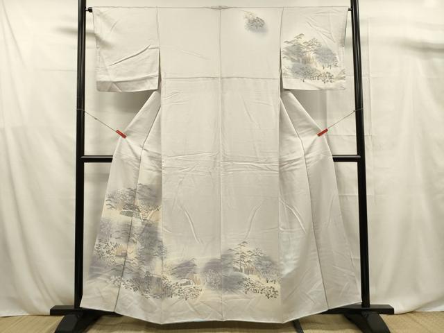 平和屋着物■訪問着 風景文 暈し染め 正絹 逸品 DABF0869ya