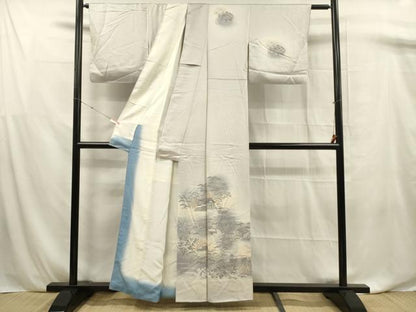 平和屋着物■訪問着 風景文 暈し染め 正絹 逸品 DABF0869ya