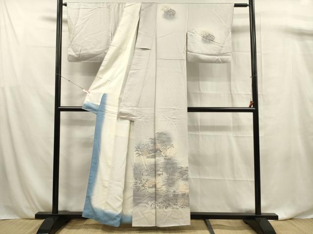 平和屋着物■訪問着 風景文 暈し染め 正絹 逸品 DABF0869ya