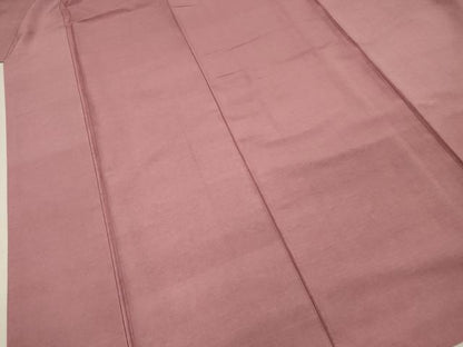 平和屋着物■上質な紬　色無地　長春色　正絹　逸品　DABF0875ya