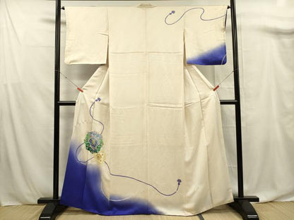 平和屋着物■訪問着　鏡裏文　暈し染め　金彩　正絹　逸品　DABF0878ya
