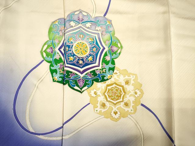 平和屋着物■訪問着　鏡裏文　暈し染め　金彩　正絹　逸品　DABF0878ya