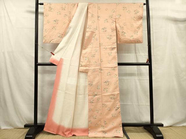 平和屋着物■上質な小紋　草花文　正絹　逸品　DABF0882ya