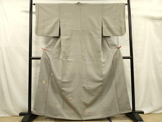 平和屋着物■訪問着 江戸小紋 名物裂 金糸 正絹 逸品 DABF0887ya