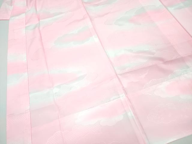 平和屋着物■長襦袢 無双仕立て 霞文 暈し染め 洗える着物 DABF0894ya