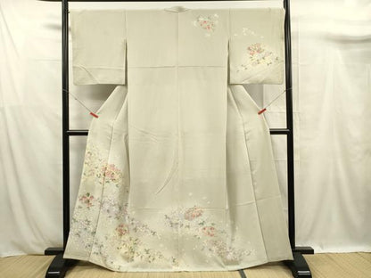 平和屋着物■訪問着　草花文　暈し染め　正絹　逸品　DABF0897ya