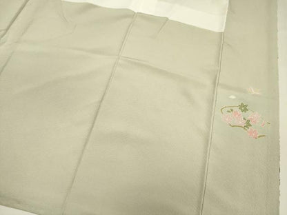 平和屋着物■訪問着　草花文　暈し染め　正絹　逸品　DABF0897ya