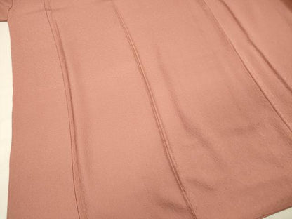 平和屋着物■上質な色無地　霞地紋　遠州茶色　正絹　逸品　DABF0900ya