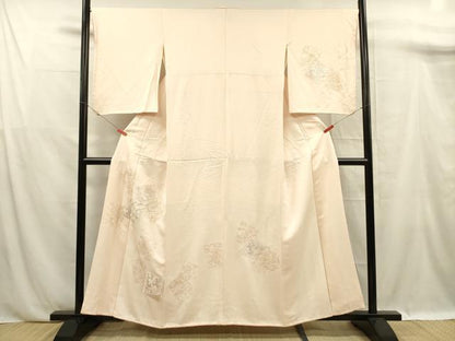 平和屋着物■訪問着 刺繍 色紙花文 正絹 逸品 DABF0908ya